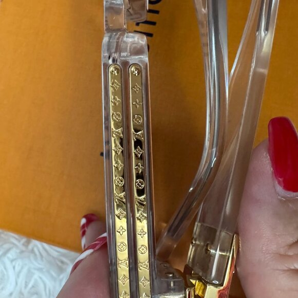 LOUIS VUITTON Acetate 1.1 Millionaires Sunglasses Transparent Yellow Ombre Lense - Picture 9 of 11